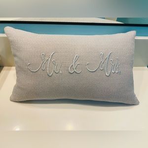 Mr and Mrs bed pillow